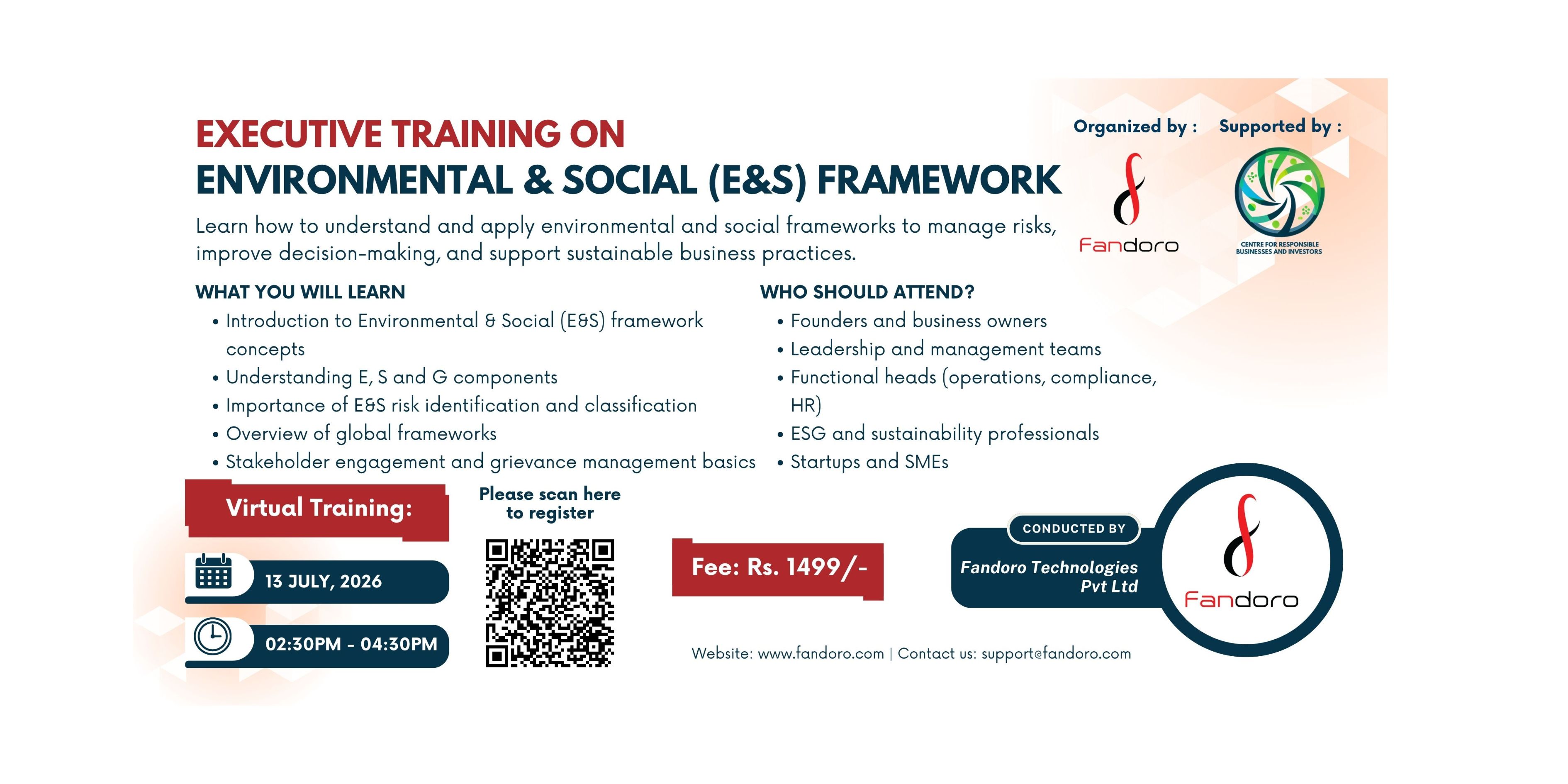 Basics of Environmental and Social (E&S) Framework